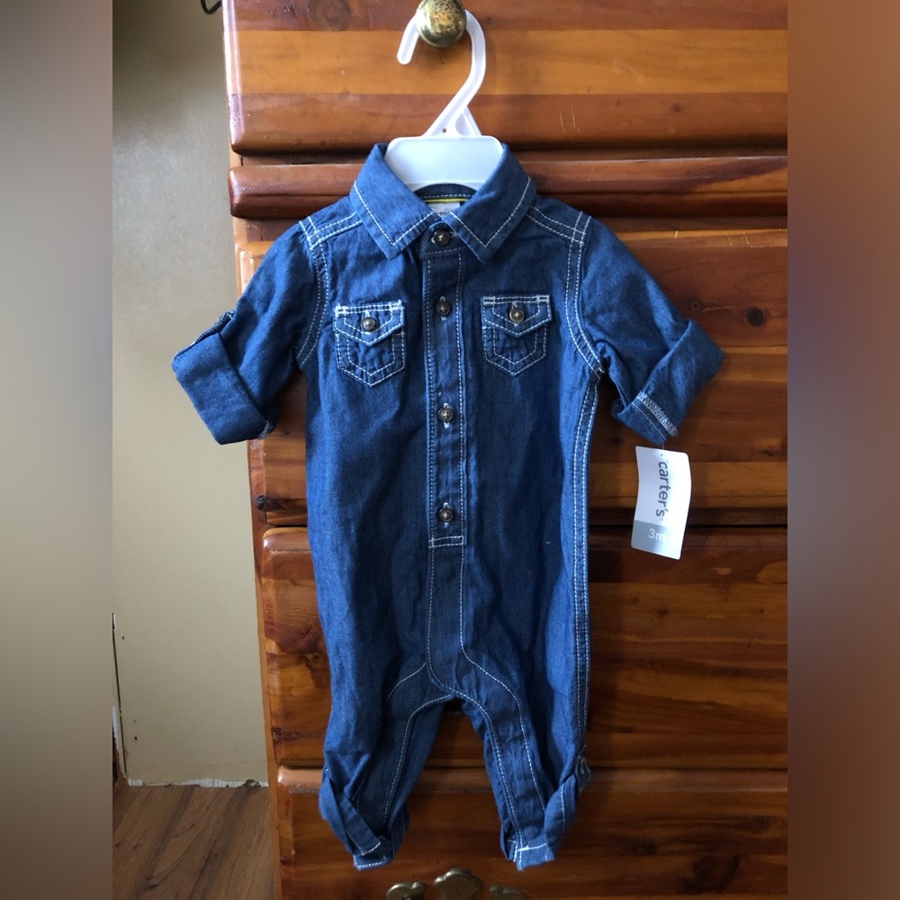 Carter's Denim Baby Outfit with Button Accents